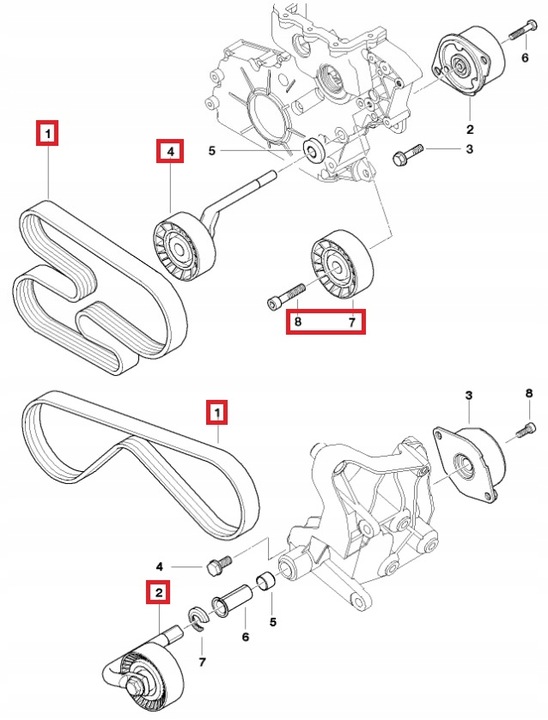 фото №8, Колесо пасове вала corteco набір bmw e46 318 320d стрічка wielorowkowy