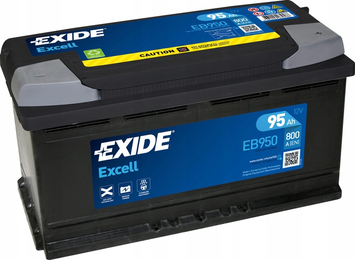 АКУМУЛЯТОР EXIDE EXCELL 95AH 800A EN ПРАВА PLUS