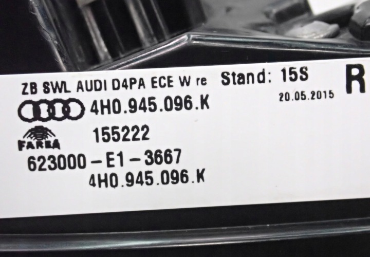 фото №14, 4h0945096k фара w крыло правое зад audi a8 d4 4h