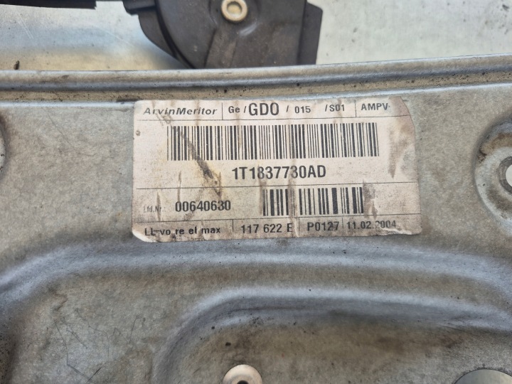 фото №7, Vw touran подъемник стекло правое перед / 1t1837730ad