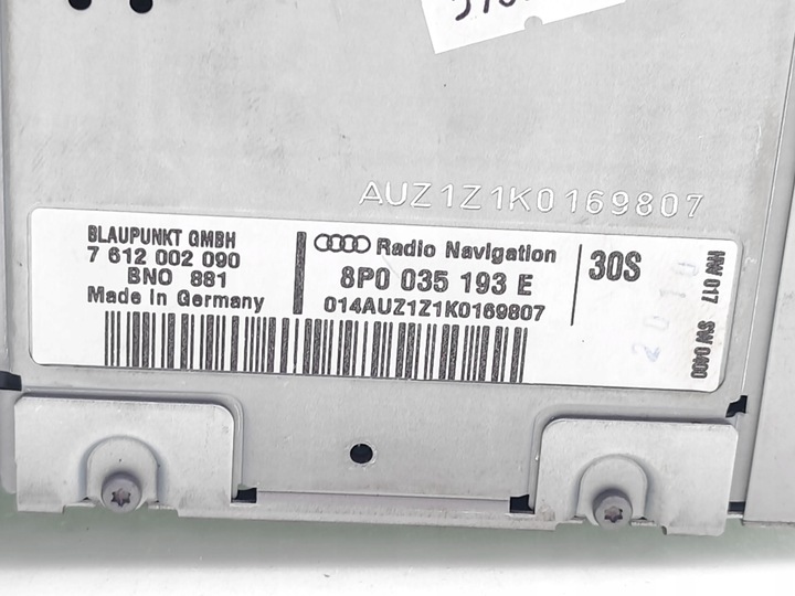 фото №7, Audi a3 радіо cd player. 2010 хетчбек 4/5dr 8p0035193e 7612002090 07-12