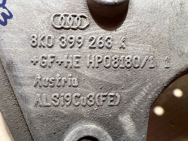 фото №8, A5 8t 2.7 tdi лапи подушка підтримка коробки коробки передач 8k0399263k 8k0399115t