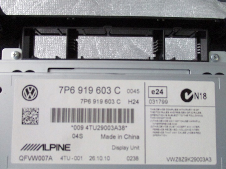 фото №9, Дисплей монитор магнитола volkswagen vw touareg 7p0 7p6919603c новый