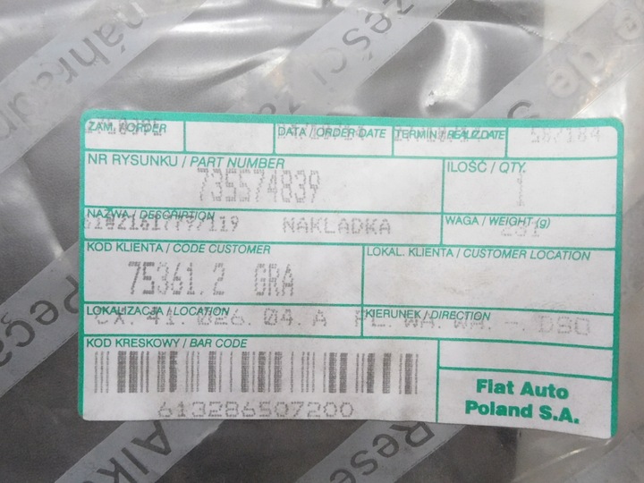 фото №14, Накладка крила правий перед fiat ducato 06-14 оригінальний номер 735574839