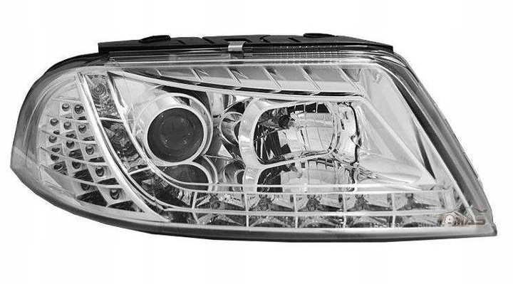 фото №1, Фари передні vw passat b5 3bg fl хром dayl