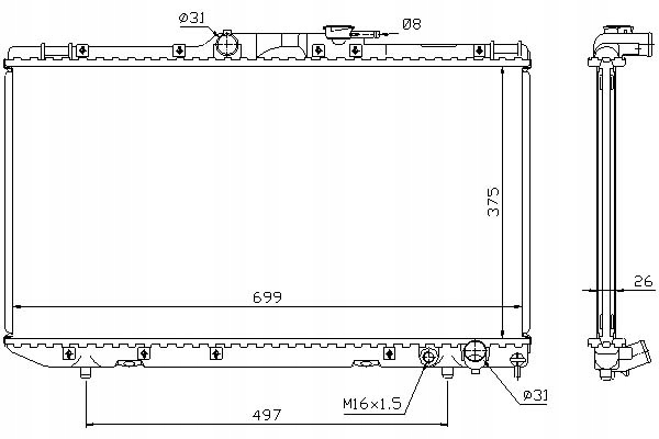 фото №14, Радіаторів двигуна nissens 64664a