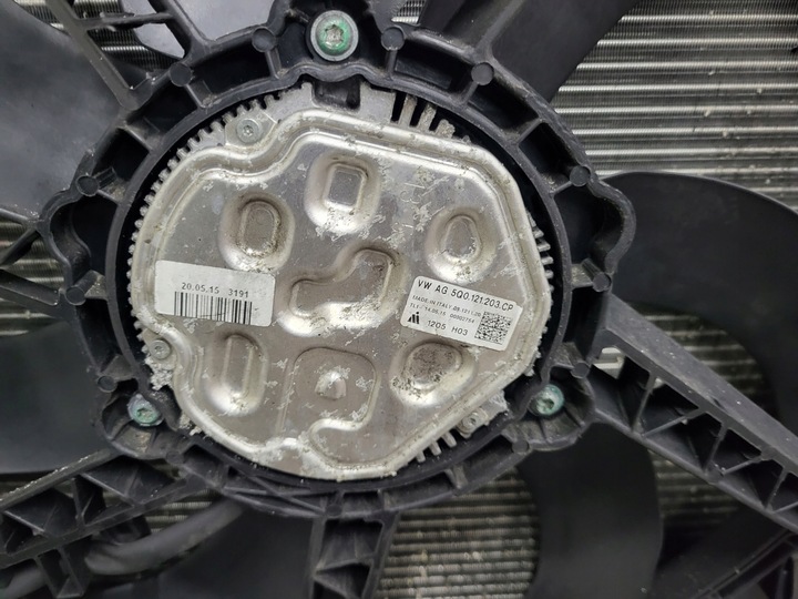 фото №6, Vw passat b8 1.6 tdi pas підсилювач балка радіаторів вентилятор 5q0121205s