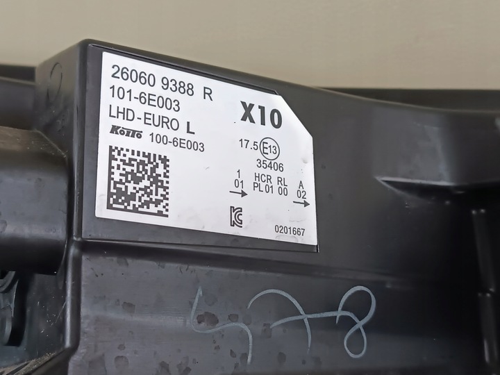 фото №13, Renault zoe ii рестайлінг лампа ліва передня led pure vision 260609388r