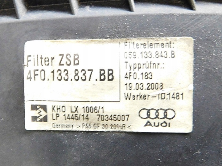 фото №11, Корпус фильтра воздуха - audi a6 c6 2.7 3.0 tdi