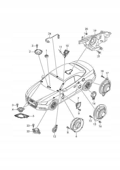 фото №11, 8w0035399 динамік високочастотний панелі audi a4 b9 8w