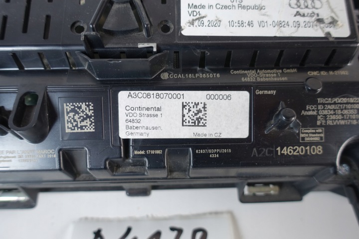 фото №7, Спідометр  віртуальний прилади lcd audi a1 82a 82a920700d