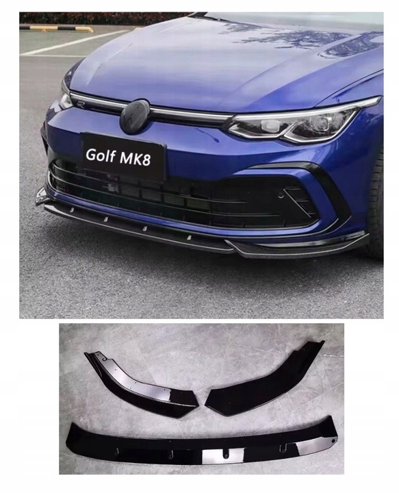 фото №1, Спліттер накладка спойлер vw golf mk 8 gti r-line спойлер spliter перед