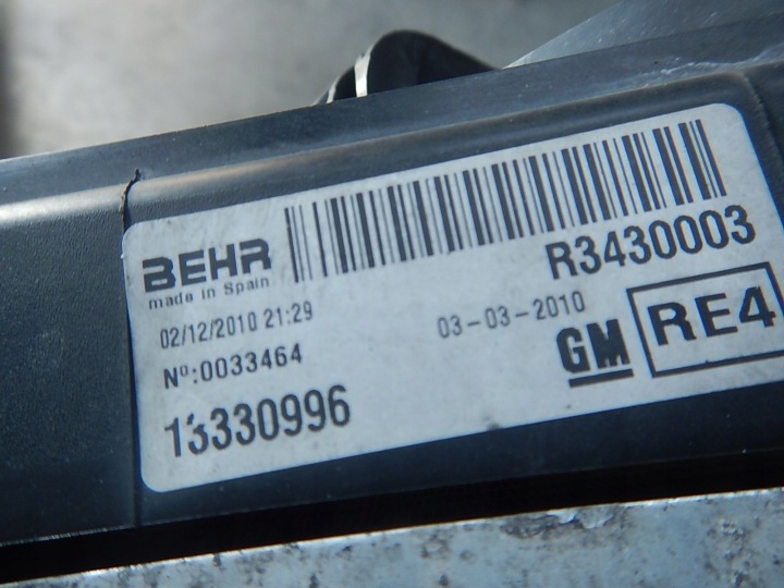 фото №10, Комплект радіатор радіатор основний  вентилятор opel meriva b 1.4 turbo 13330996