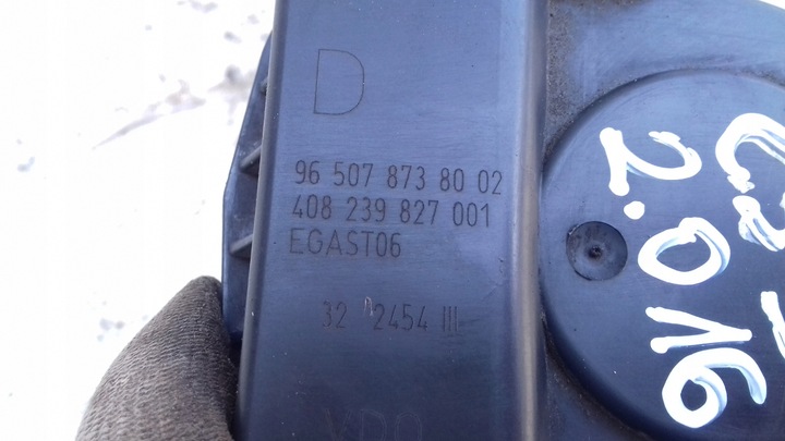 фото №7, Дросельна заслінка 9650787380 02 citroen c5 ii peugeot psa 2.0 16v 04-