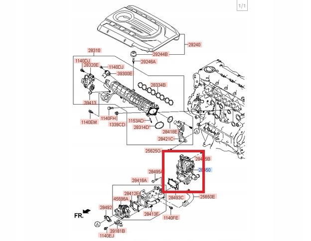 фото №1, Клапан egr 284102a600 разом з прокладка do kia/hyund