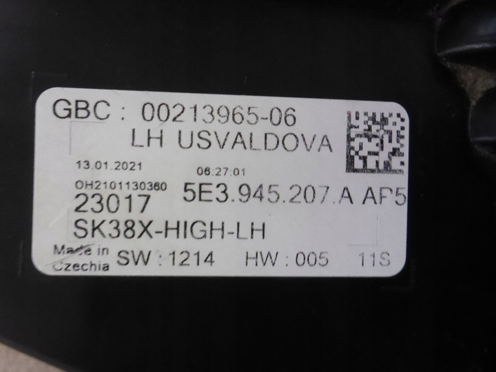 фото №10, Skoda octavia iv 4 лампа задняя левая 5e3945207a оригинал европа