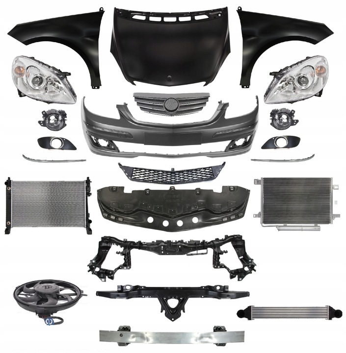 фото №1, Mercedes b w245 05-11przód капот бампер pas лампа