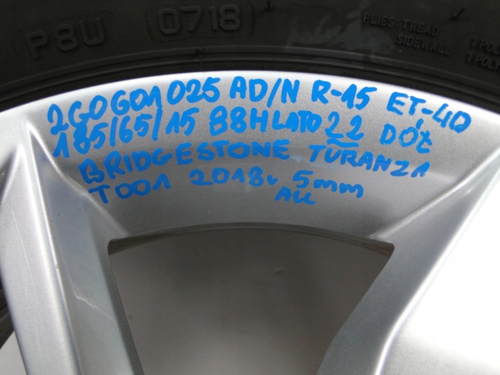 фото №16, Диски  алюмінієві диски vw - 2g0 15" 5x100 et40 2g0601025ad