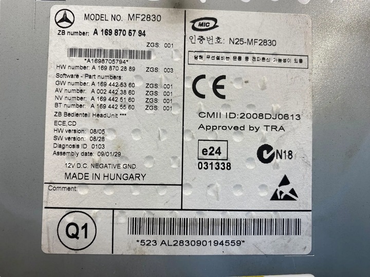 фото №9, Mercedes-benz a w169 2000cm3 2009 радиоприёмники хэтчбек a1698705794