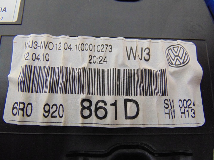 фото №12, Спидометр манометр vw polo v 6r 1.6 tdi 6r0920861d