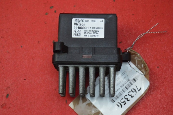 фото №6, Резистор повітропровід резистор резистор 6g9t-19e624-ad ford s-max mk1 i 06-10