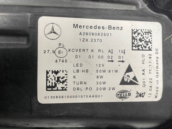 фото №14, Фара левая передняя mercedes gt amg w290 multibeam левые перед