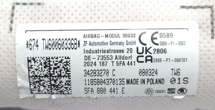 фото №9, Подушка сиденья левая подушка seat cupra leon 5fa880441e