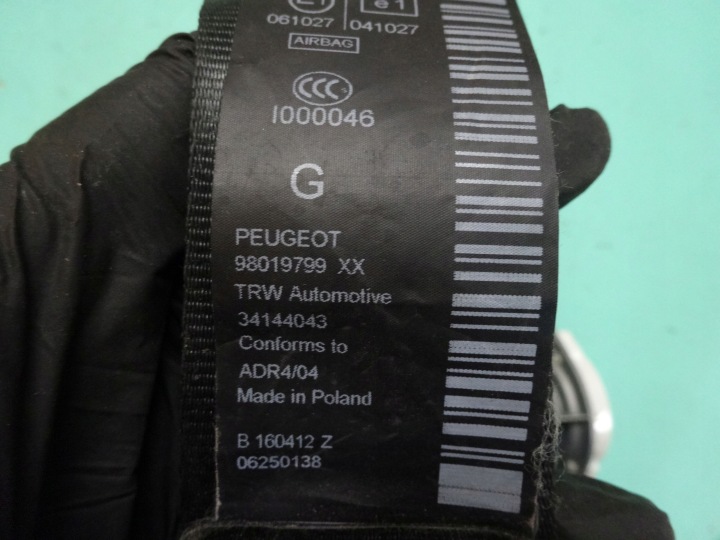 фото №6, Peugeot 3008 i 12r pas безпеки ліві перед 98019799xx 34144043