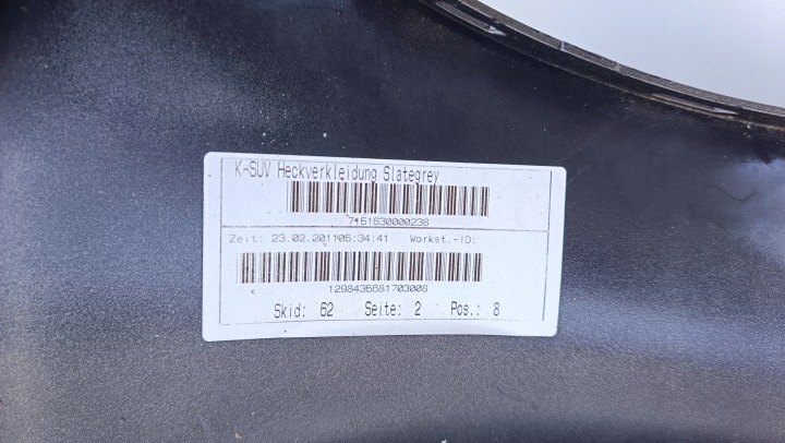 фото №13, Задній бампер volkswagen tiguan slate сірий 5n0807417