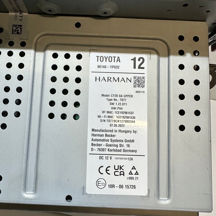 фото №6, Toyota yaris cross радіо навігація екран дисплей панель 86140-yp032