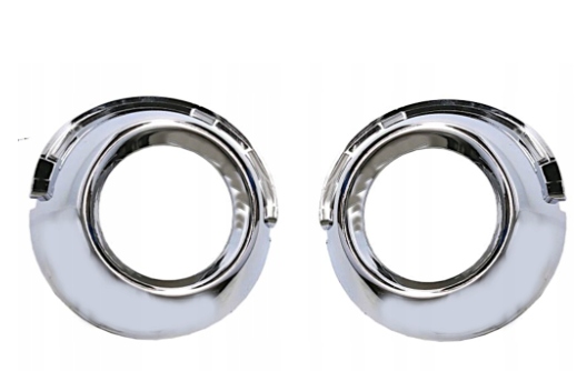 фото №1, Peugeot 307 05-07 рамка решётка хром бампер галоген левая + правая комплект