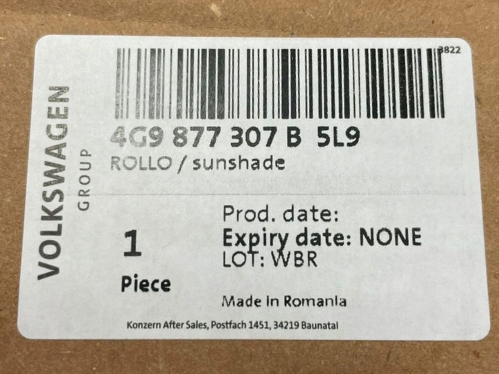 фото №14, Ролета сонцезахисна люк колір чорний чорна 4g9877307b 5l9