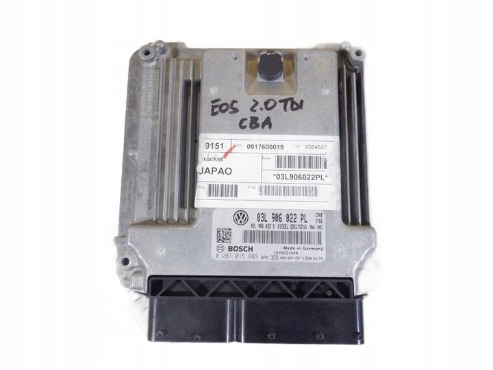 фото №1, Vw eos scirocco cba комп'ютер двигуна 03l906022pl