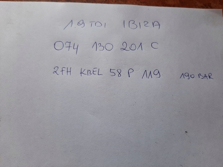 фото №3, Інжектор ibiza 1.9tdi 074130201c 2fh kbel58p119