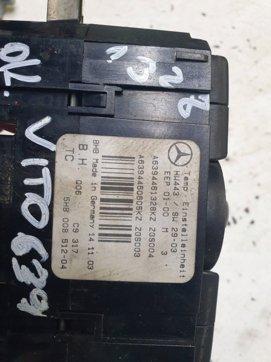 фото №7, Панель повітропровід кондиціонера mercedes-benz vito w639 a6394461328