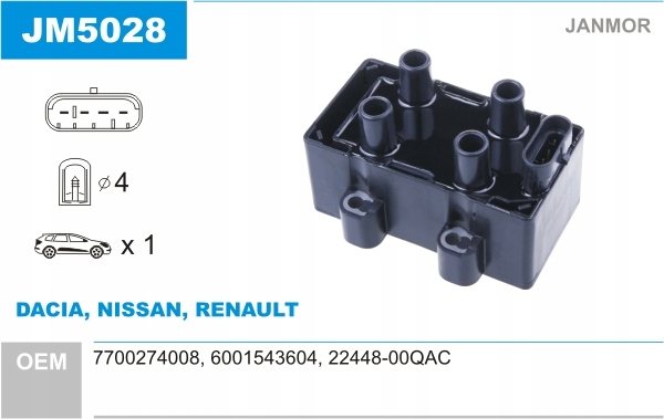 фото №2, Катушка зажигания do renault modus grand 1.2