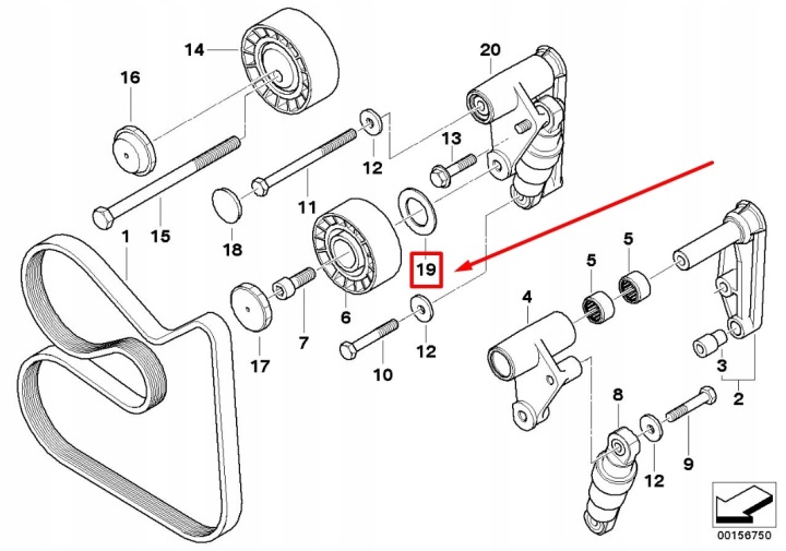 фото №9, Bmw z4 купе e86 kaptur ролики натяжитель 11281730532 1730532