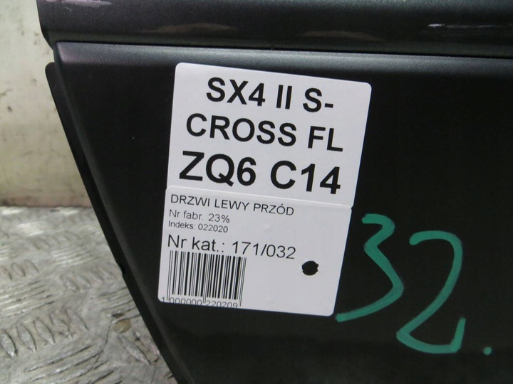 фото №6, Suzuki sx4 s-cross рестайлінг двері лівий перед zq6 13-