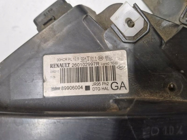 фото №11, Renault scenic 3 iii рестайлінг лампа праві перед права передня лінза uk