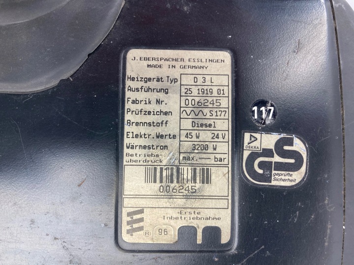 фото №6, Renault magnum отопление стояночный eberspacher d3l 3,2kw 5010149507
