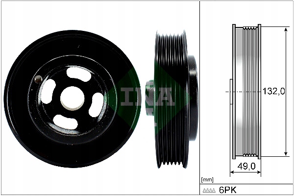 фото №2, Колесо ременное вала коленчатого ford b-max c-max ii ecosport fiesta vi