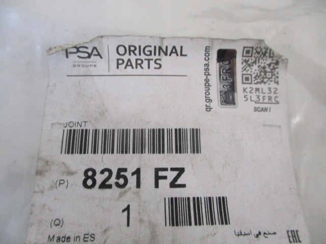 фото №7, Peugeot 5008 i 3008 i прокладка капота крышки двигателя новая 8251fz