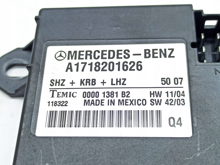 фото №11, Mercedes-benz slk r171 2008 модуль / блок керування сидіння