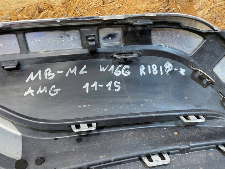 фото №9, Mercedes ml iii 3 w166 amg 11-15 спойлер планка накладка бампера зад хром