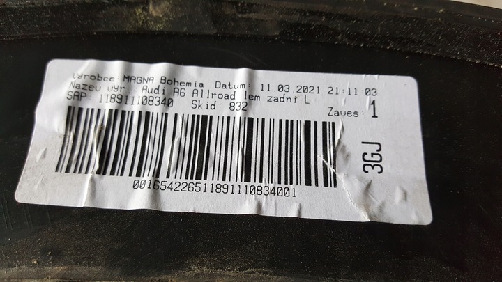 фото №9, Планка крыльев l зад audi a6 c8 allroad 4k9853817