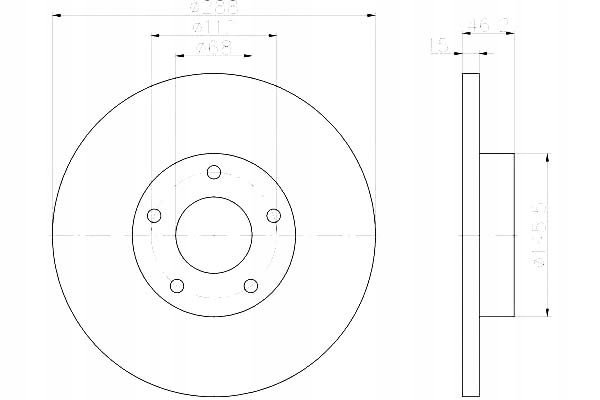фото №3, 2x hella pagid диск гальмівна 8dd355102-781