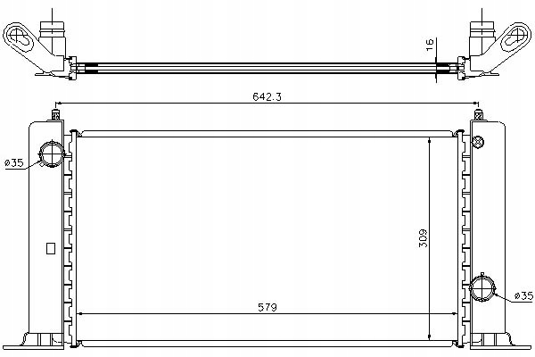 фото №2, Радіаторів двигуна fiat stilo 1.2/1.4/1.6 10.01-08.