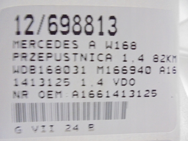 фото №9, Mercedes a w168 дросельна заслінка a1661413125 1,4