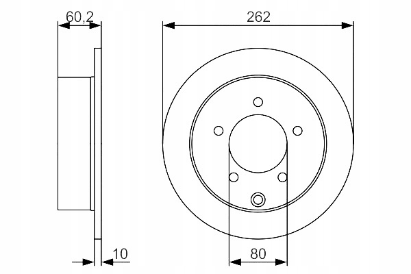 фото №2, Bosch диски гальмівні 2szt. зад chrysler 200 dodge caliber