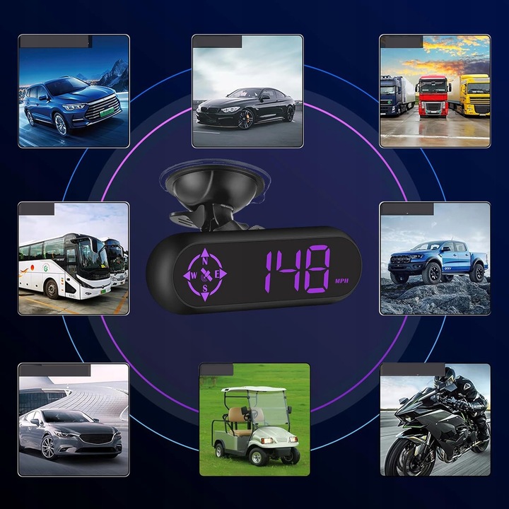 фото №10, Многофункциональный спидометр gps hud цифровой